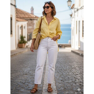 Young Broke Fabulous Linen Twist Knot Button Front Shirt Relaxed FitsM/L- Sz-S